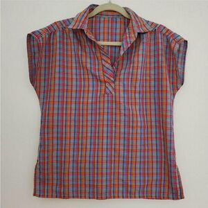 Vintage Plaid Button up Top